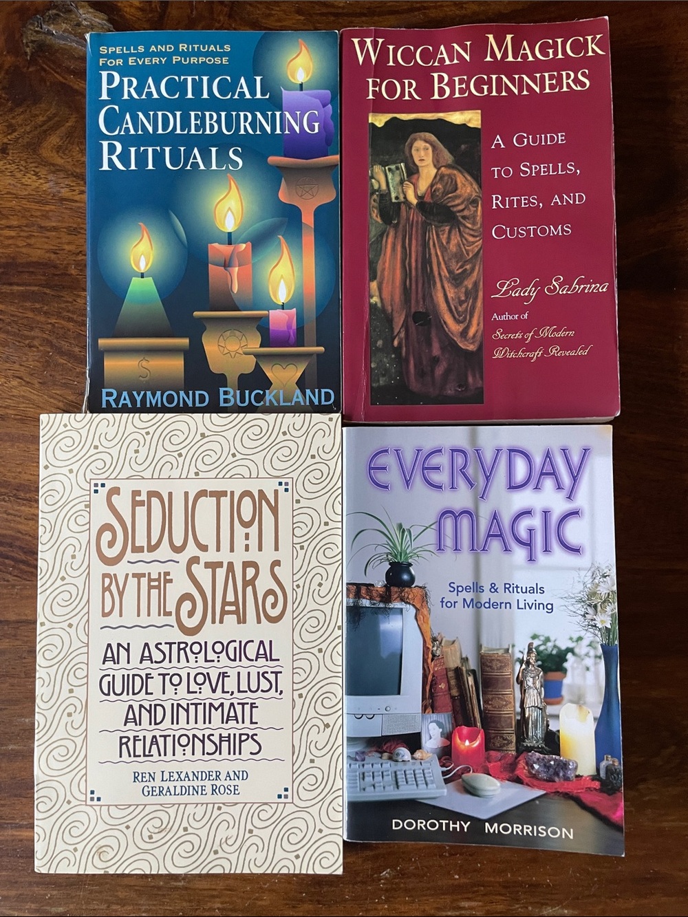 4 Wiccan Magic Books Candleburning Witchcraft Spells Ritual Softcover Books